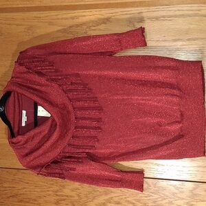 Studio Works red holiday sweater, size Petite XL